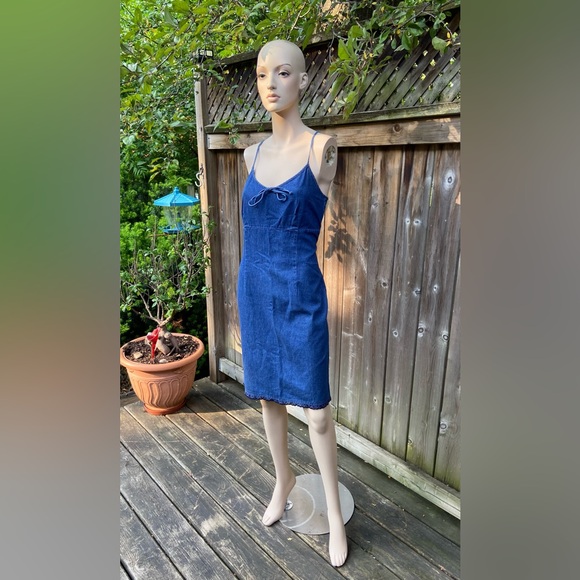 100% Cotton Blue Denim Dress - Picture 10 of 13